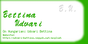 bettina udvari business card